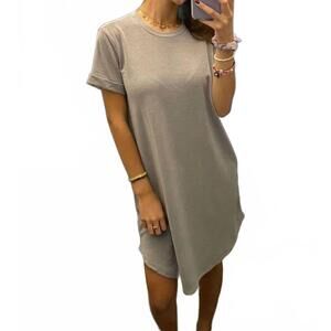 NEW KLD. SIGNATURE french terry dress in grey